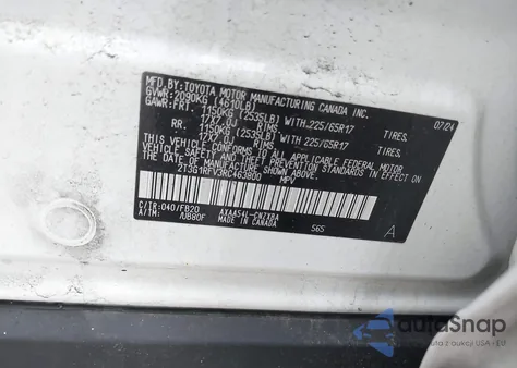 2024 Toyota Rav4 Le z USA, uszkodzony, nr VIN 2T3G1RFV3RC463800